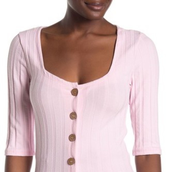 Free People Central Park Top Color Blush Sz Medium - Picture 2 of 6